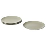 IKEA 4 Adet Tabak Seti Mat Açık Yeşil Renk 26 Cm, 4 Adet, Stoneware Yuvarlak Tabak Seti