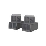 IKEA 4 Lü Ayakkabı Kutusu, Koyu Gri MeridyenDukkan 22x34x16 Cm 4 Ayakkabı Çifti