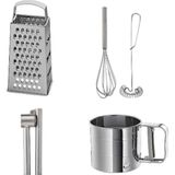 Ikea 4 Lü Set, Idealısk Rende 2'li Çırpıcı Seti Frk Koncıs Çelik Sarımsak Ezici Idealısk Un Eleği