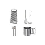 IKEA 4 Lü Set, Idealısk Rende 2'li Çırpıcı Seti Frk Koncıs Çelik Sarımsak Ezici Un Eleği Kontef