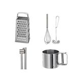 IKEA 4 Lü Set, Idealısk Rende 2'li Çırpıcı Seti Koncıs Çelik Sarımsak Ezici Un Eleği