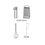 IKEA 4 Parça 3'Lü Mutfak Seti; Koncıs Sarımsak Ezici Idealısk Rende Idealısk 2 Li Çırpıcı