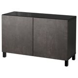 IKEA 49208211 Besta Venge Koyu Gri Taş Görünümlü Dolap Kombinasyonu