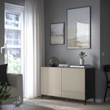 IKEA 49209852 Besta Venge Parlak Cila Bej Dolap Kombinasyonu