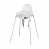 IKEA 49597512 Antilop Beyaz Mama Sandalyesi