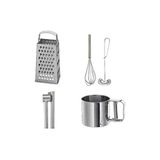 IKEA 5 Parça 4lü Mutfak Set; Koncıs Sarımsak Ezici Idealısk Rende Idealısk 2li Çırpıcı Idealısk Un Eleği