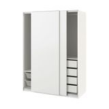 IKEA 59515610 Pax Hasvik Sürgü Kapaklı Beyaz Gardırop