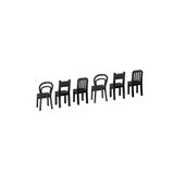 IKEA 6 Adet Sandalye Formlu Duvar Askısı Yükseklik 12 Cm Ikea 6'lı Set Duvar Kancası Plastik Siyah Askı