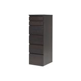 IKEA 6 Çekmeceli şifonyer, venge, aynalı, Genişlik: 40 cm Derinlik: 48.5 cm Yükseklik: 123 cm