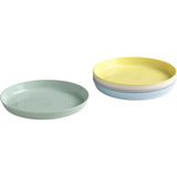 IKEA 6 Parça Bebek & Çocuk Tabak Seti Çap 19 cm Beslenme Tabağı Yemek Takımı Plastik - Çok Renkli
