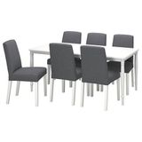 IKEA 69544278 Beyaz Orta Gri Yemek Masası