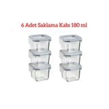 Ikea 6'Lı Set Cam Saklama Kabı 8,5X8,5X6 Cm İkea 6 Adet Sızdırmaz Kapaklı Saklama Kabı Hacim 180 Ml