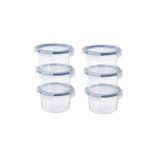IKEA 6'lı Set Plastik Saklama Kabı 9x14 Cm İkea 6 Adet Sızdırmaz Kapaklı Saklama Şeffaf Hacim 750 ml