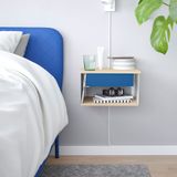 IKEA 70567805 Stomsö Beyaz Mavi Komodin