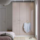 IKEA 79502334 Pax Fardal Beyaz Parlak Cila Koyu Bej 150x60x236 cm Gardırop