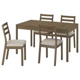 IKEA 79596827 Meşe Kaplama Açık Bej Yemek Masası Takımı