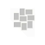 IKEA 8 Resimlik Kolaj Çerçeve, Beyaz, 13x18 cm, ABS Plastik