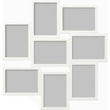 IKEA 8 Resimlik Kolaj Çerçeve, Beyaz Renk Meridyendukkan 13X18 cm Abs Plastik Ev-Ofis Dekorasyon Ürünü