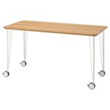 IKEA 89417707 Anfallare Krılle Bambu Beyaz Ofis Çalışma Masası