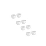IKEA 8'li Set Kahvaltılık Yumurta Kabı Çap 5 cm Ikea 8 Adet Porselen Yumurtalık Beyaz Yükseklik 3 cm