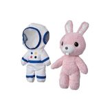 IKEA AFTONSPARV 28 Cm Çıkarılabilir Astronot Giysili Tavşan Yumuşak Peluş Oyuncak Pembe Uzay Temalı 74589747577575
