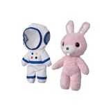IKEA AFTONSPARV 28 Cm Çıkarılabilir Astronot Giysili Tavşan Yumuşak Peluş Oyuncak Pembe Uzay Temalı