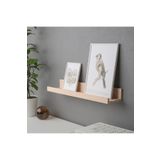 IKEA Ahşap Çerçeve Rafı 55x12 Cm Duvar Rafı Kitaplık Çerçevelik Raf Huş Görünümlü