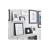 IKEA Ahşap Duvar Rafı Uzunluk 115 Cm Çerçeve Fotoğraf Rafı Beyaz Renk Kitaplık Raf