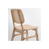 IKEA Akdeniz Bambu Ahşap Sandalye, El Dokuması Kağıt Sicim, Doğal Bambu Rengi