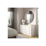 IKEA Akdeniz Hauga Beyaz 138X84 cm 6 Çekmeceli Modern Şifonyer