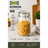 IKEA Akdeniz hava geçirmez sızdırmaz kapaklı cam kavanoz 1,8 lt