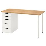 IKEA ALEX çalışma masası bambu-beyaz - 59417742