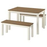 IKEA ALHULT mutfak masası takımı bej-kahverengi - 39610104