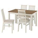 IKEA ALHULT mutfak masası takımı bej/kahverengi-Kabusa açık bej - 49610113