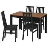 IKEA ALHULT mutfak masası takımı siyah/kahverengi-Bomstad siyah - 39610076