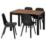 IKEA ALHULT/ODGER mutfak masası takımı siyah/kahverengi-antrasit - 99610078