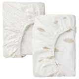 IKEA ALSKVARD lastikli bebek çarşafı kırık beyaz - 30526402