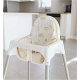 Ikea Antılop Mama Sandalyesi Için Destek Minderi, Kahverengi Gökkuşağı Desenli, Kılıf + Iç Minder