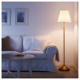 IKEA ARSTID yer lambası beyaz-pirinç rengi - 00321317