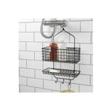 IKEA Asılabilir Duş Sepeti 14x56x31 Cm Banyo Rafı Düzenleyici Paslanmaz Çelik Raf Siyah