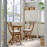 IKEA ASKHOLMEN duvar masası ve katlanabilir sandalye seti koyu kahve - 19529911