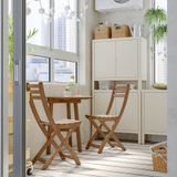 IKEA ASKHOLMEN duvar masası ve katlanabilir sandalye seti koyu kahve - 39529986