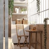 IKEA ASKHOLMEN duvar masası ve katlanabilir sandalye seti koyu kahve - 69529094