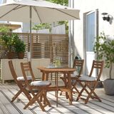 IKEA ASKHOLMEN katlanabilir masa ve katlanabilir sandalye seti koyu kahve - 49530041