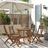 IKEA ASKHOLMEN katlanabilir masa ve katlanabilir sandalye seti koyu kahve - 89530039