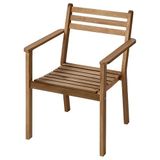 IKEA ASKHOLMEN kolçaklı sandalye koyu kahve - 50535684