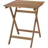 Ikea Askholmen Masa 62 x 60 x 73 cm Koyu Kahve Katlanabilir Dış Mekan Uyumlu Akasya Ahşap - Koyu Kahverengi