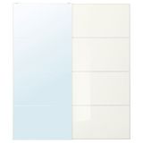 IKEA AULI/FARVIK sürgü kapak beyaz cam-ayna - 69560292
