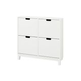 IKEA Ayakkabı Dolabı, Stall Beyaz Renk Meridyendukkan 96X17X90 Cm, 4 Bölmeli Ayakkabılık