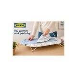 IKEA Ayaklı Masa Üstü Ütü Masası Uzunluk 73 Cm Mini Ütü Masası Beyaz Renk Genişlik 32 Cm Çelik